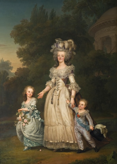 adolf_ulrik_wertmuller_-_queen_marie_antoinette_of_france_and_two_of_her_children_walking_in_the_park_of_trianon_-_google_art_project-copie